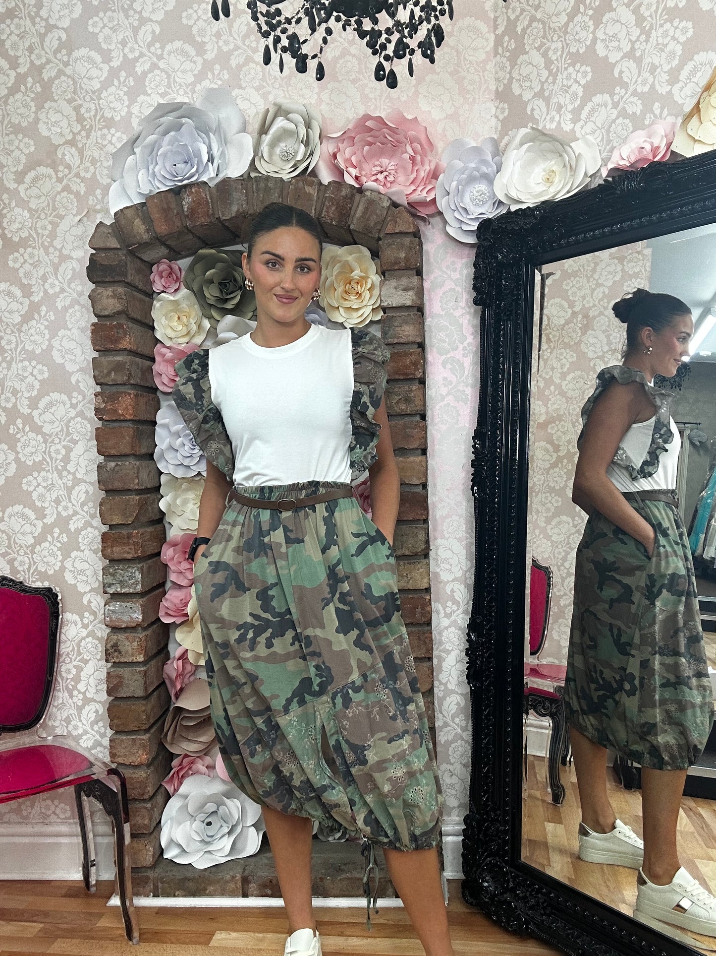 CAMO SKIRT EMB ANG MIX -#SALE