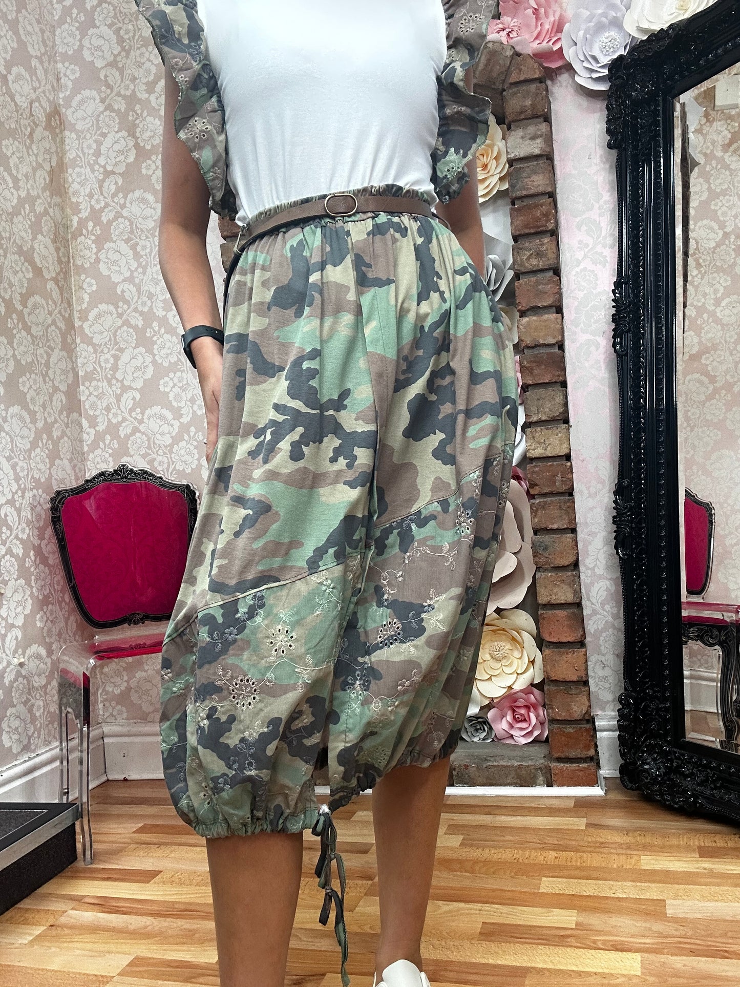 CAMO SKIRT EMB ANG MIX -#SALE