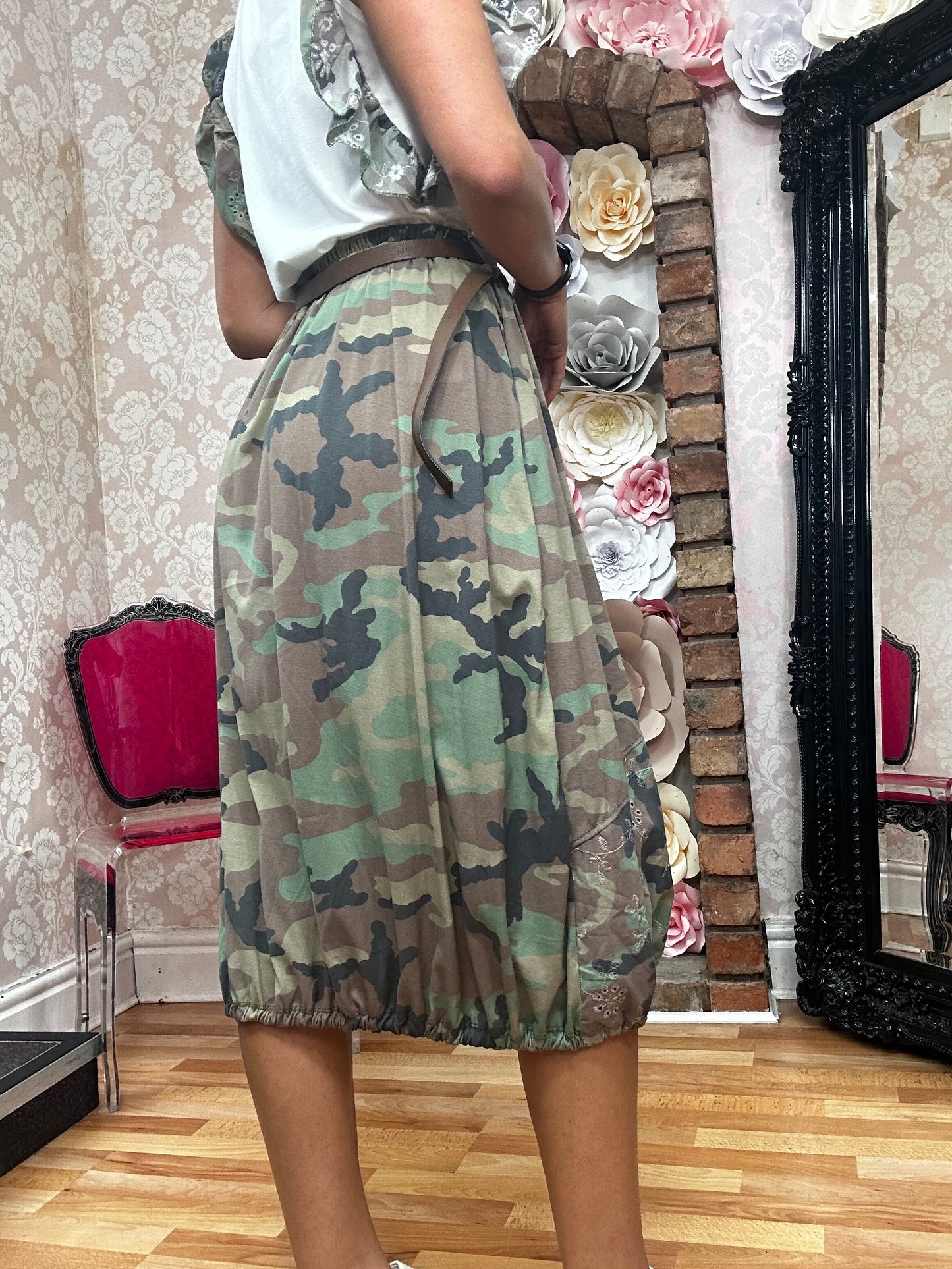 CAMO SKIRT EMB ANG MIX -#SALE