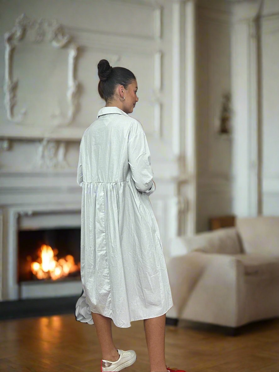 ROSETTA SHIRT DRESS-TULLE FRONT