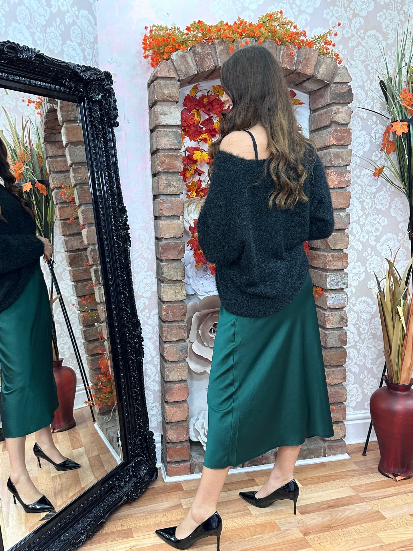 SLIP SATIN SKIRT-ZP23W03