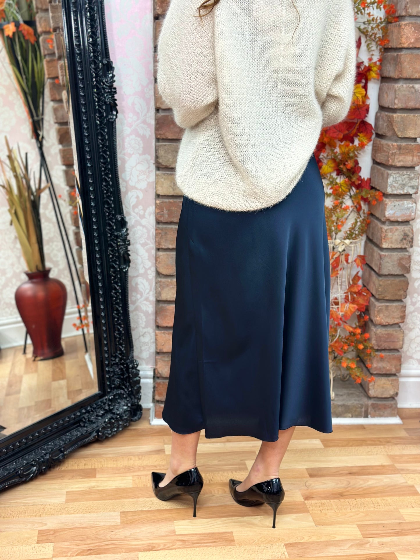 SLIP SATIN SKIRT-ZP23W03