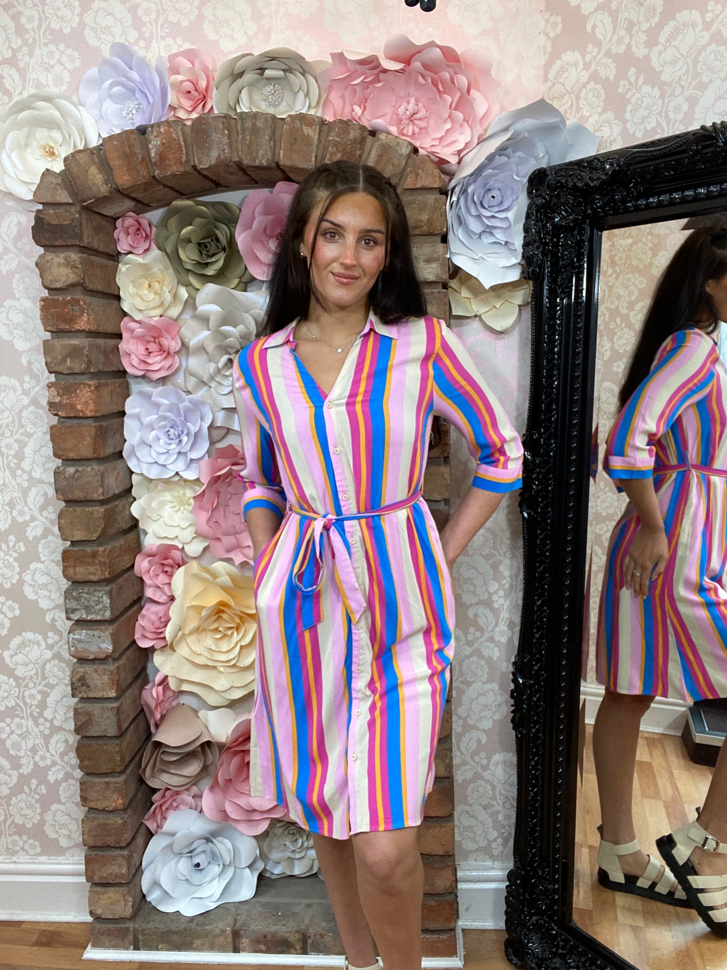 BYOUNG-JOELLA CANDY STRIPE DRESS -SALE