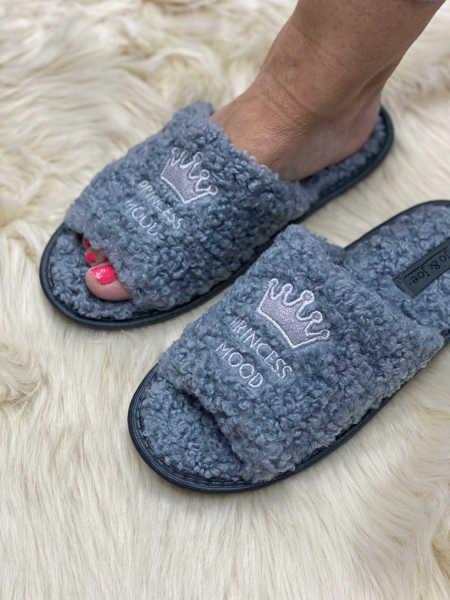 Slipper Princess - GREY-PINK -#SALE10&UNDER