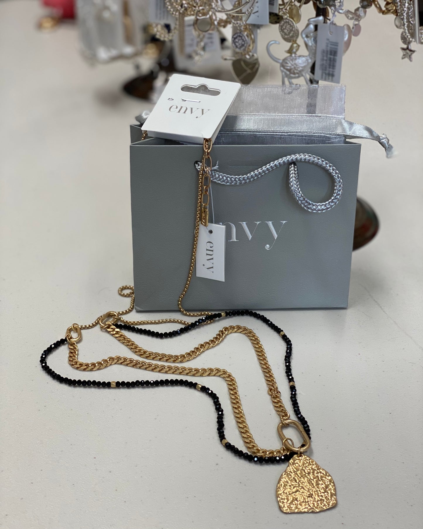 Envy Gold And Black Necklace-SALE