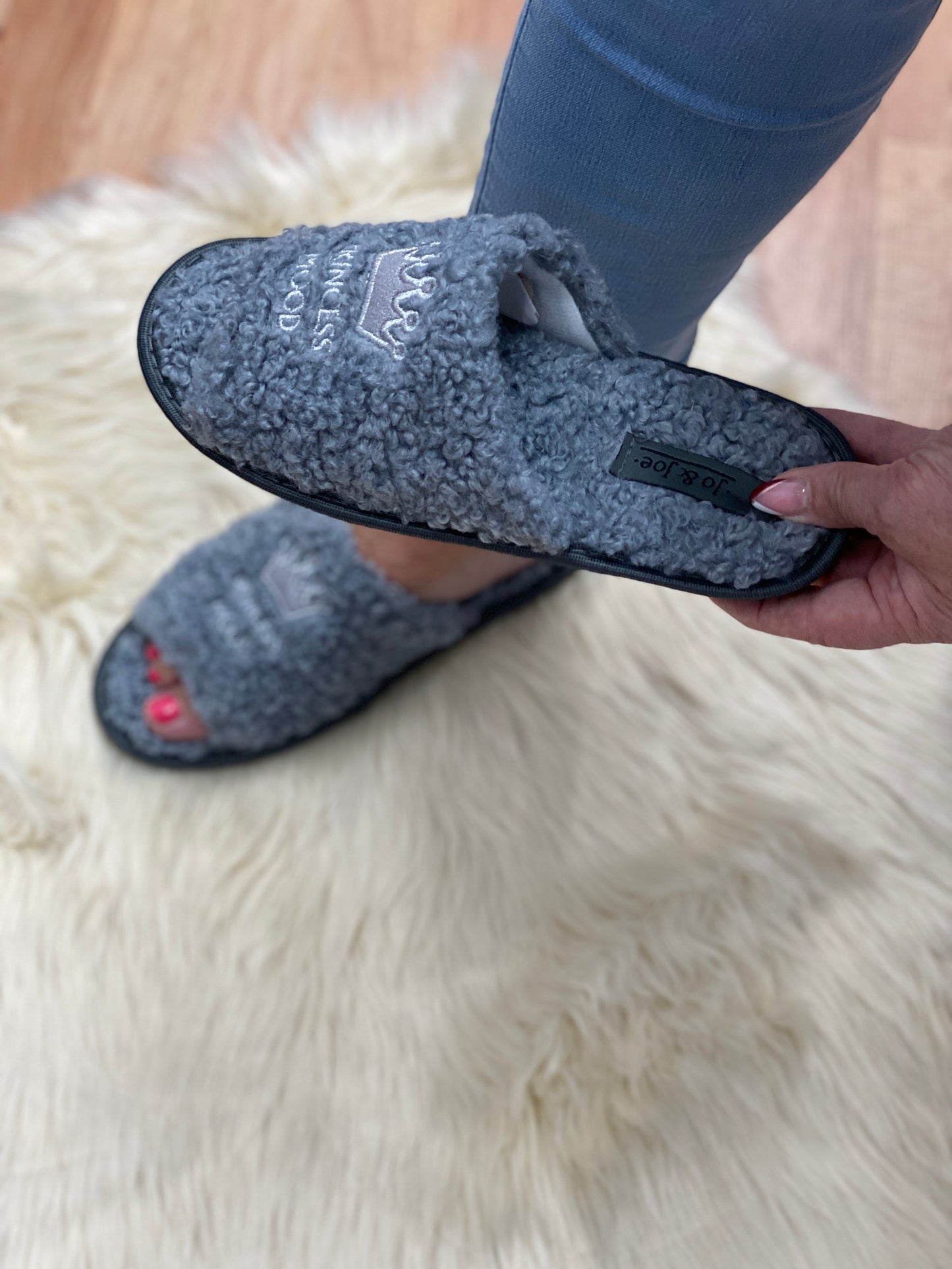 Slipper Princess - GREY-PINK -#SALE10&UNDER