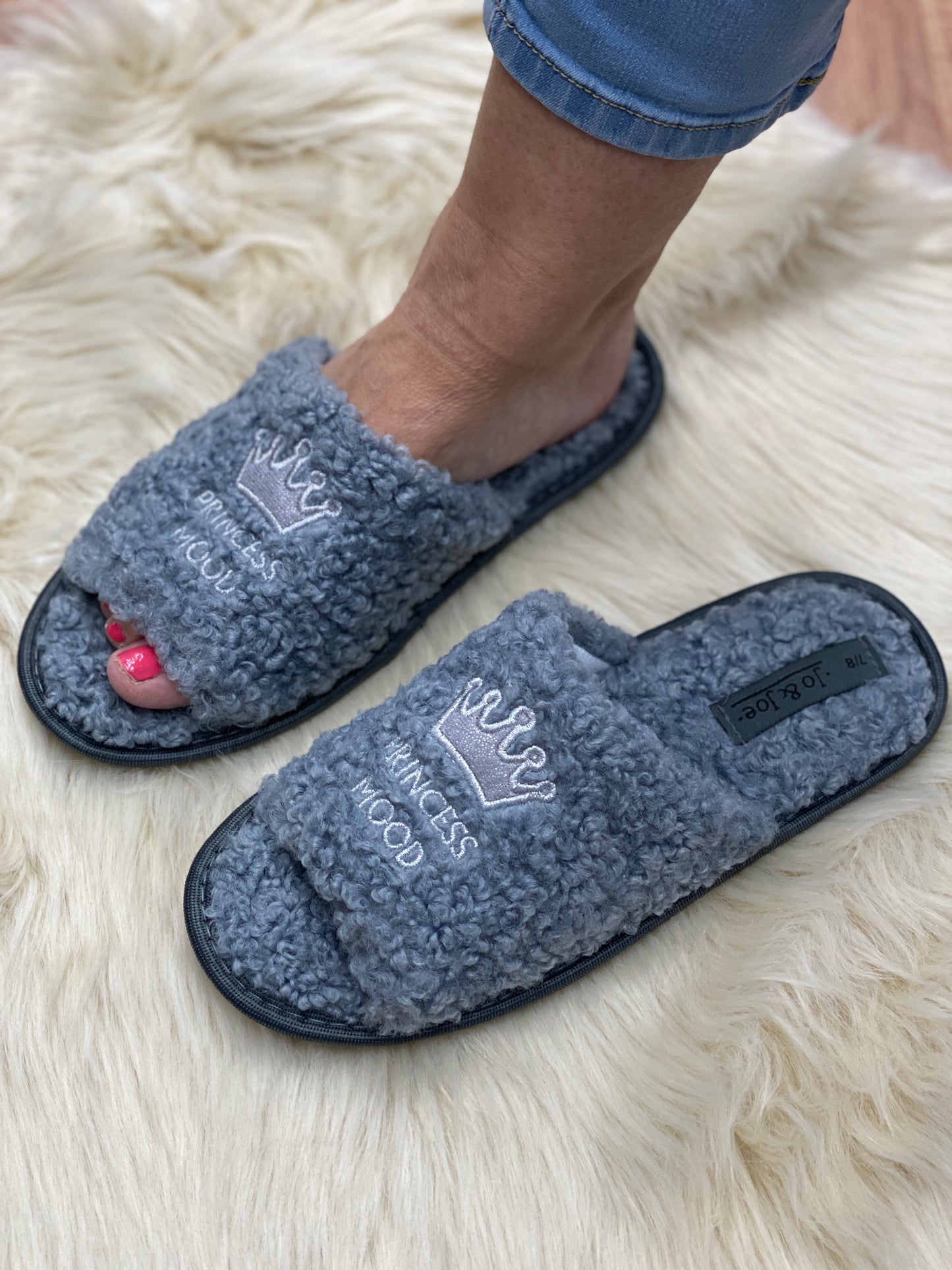 Slipper Princess - GREY-PINK -#SALE10&UNDER