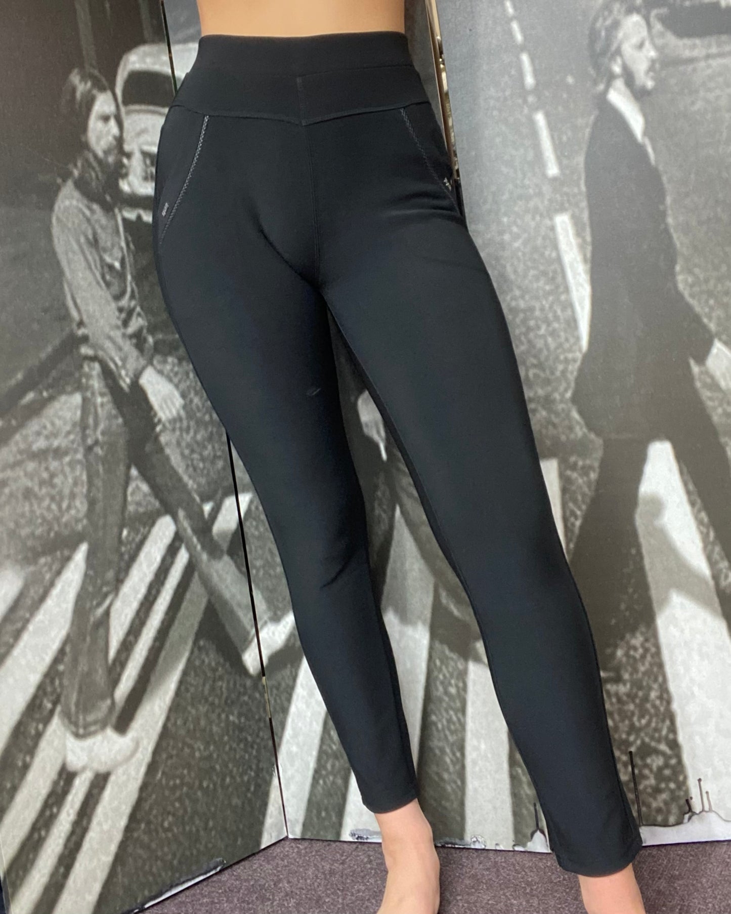 PARIS TREGGING-PU POCKET TRIM-BLACK