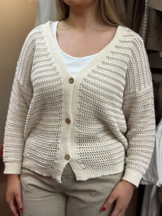 ARCHIE-CROCHET SUMMER STRIPES CARDI