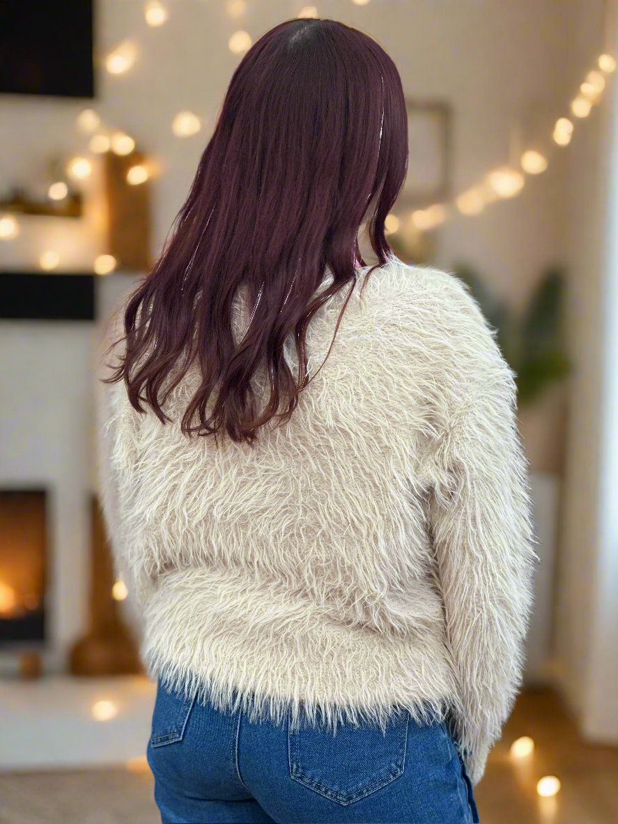 NIA - FLUFFY SLASH NECK JUMPER-#YearEndSale