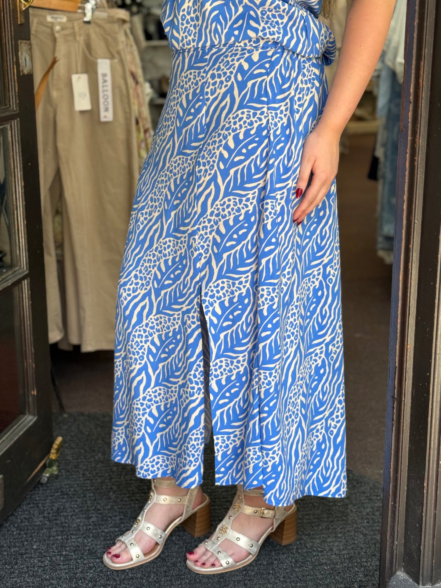 BYOUNG-JOELLA PRINT MIDI SKIRT
