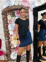 Load image into Gallery viewer, RAVNA BYOUNG MINI SKIRT-NAVY - SALE now
