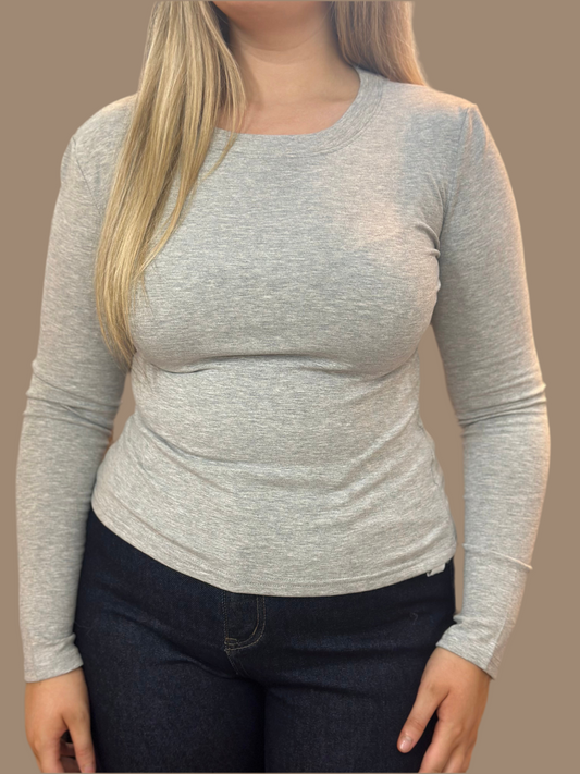 MWBASIC ALIE ROUND NECK LONG SLEEVED TOP