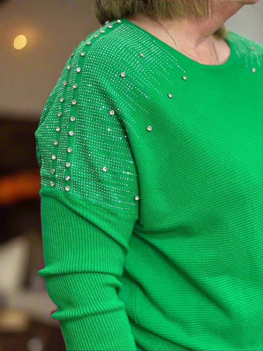 FIFI- SEQUIN SHOULDER DETAIL JUMPER-#YearEndSale