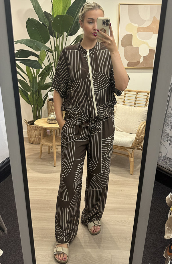 ZARI- DECO SATIN CO ORD SET