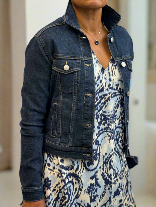 FRANSA DENIM JACKET D/DENIM -#SUMMERSALE