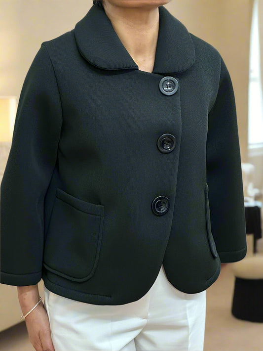 SIENNA- 3 BUTTON CROP JACKET -
