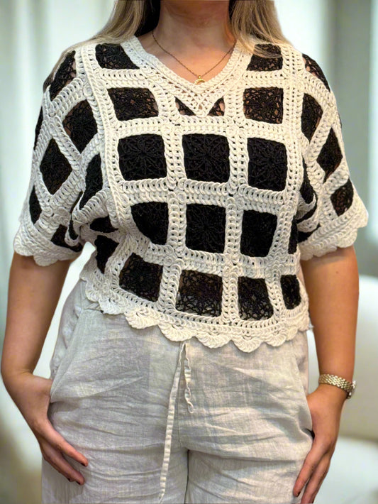 ROMA COLLECTION-RHEA CROCHET TOP