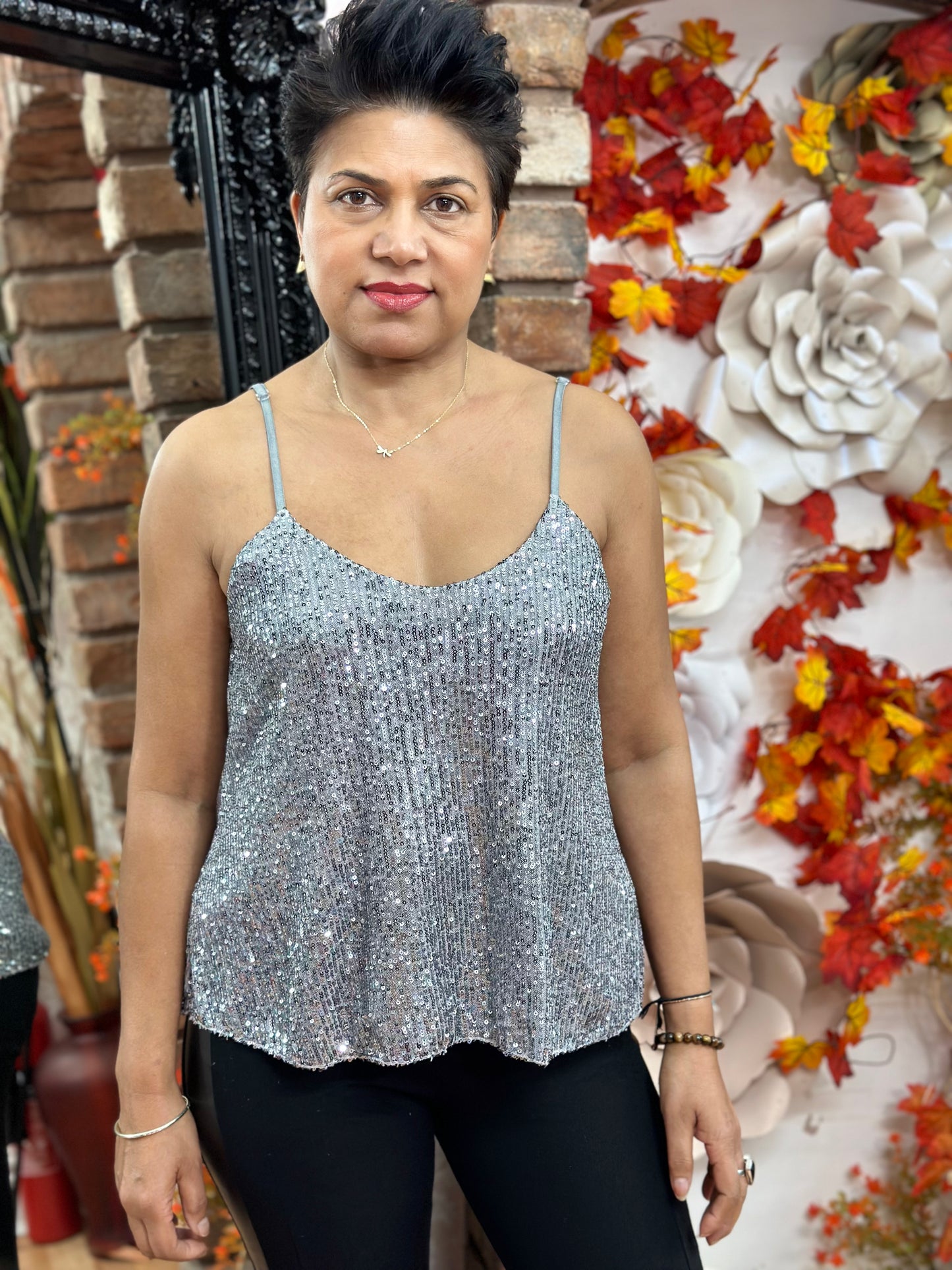 SEQUIN VEST TOP -#BlackFridaySale