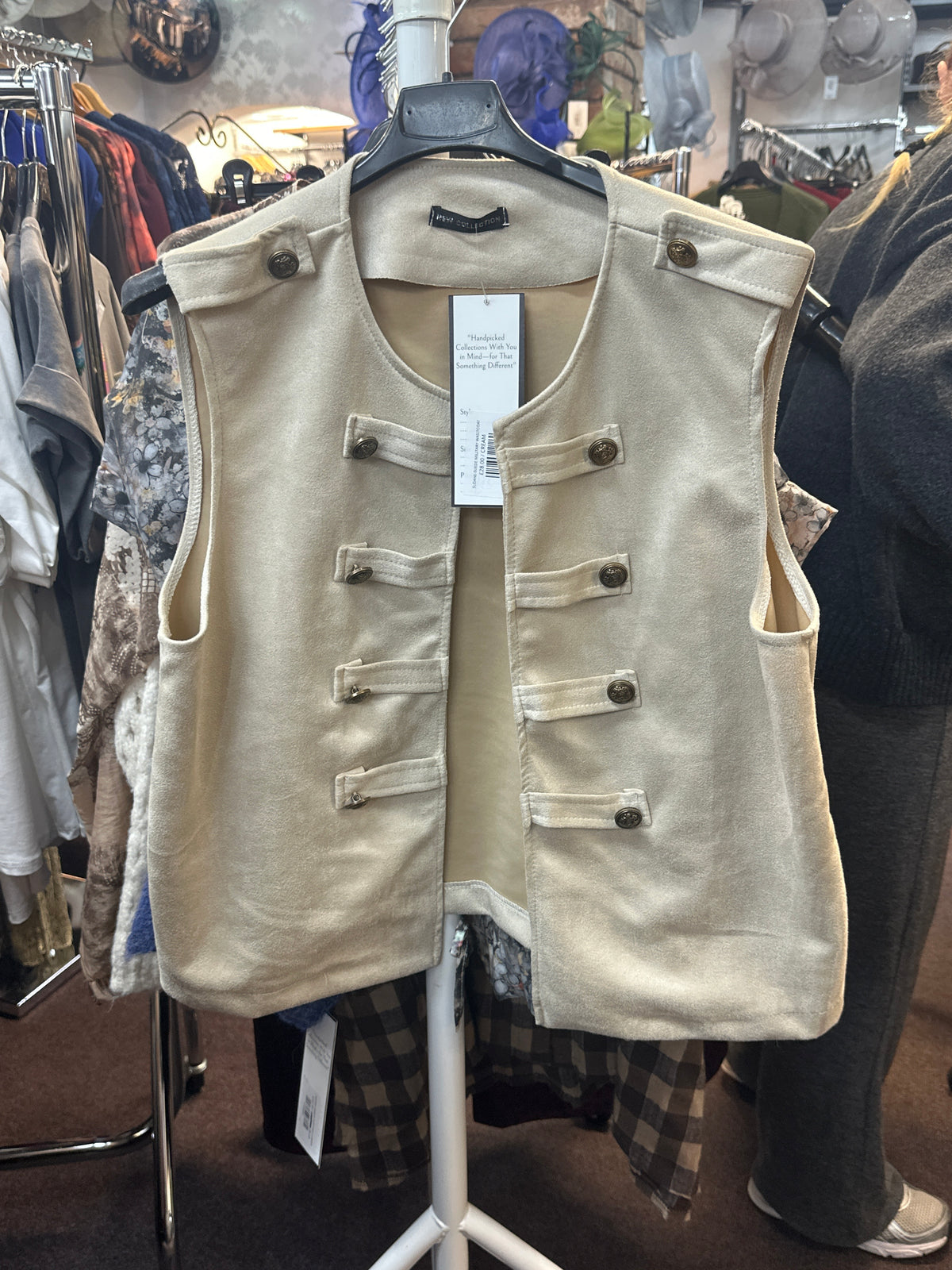 SLOANE-SUEDE MILITARY WASITCOAT