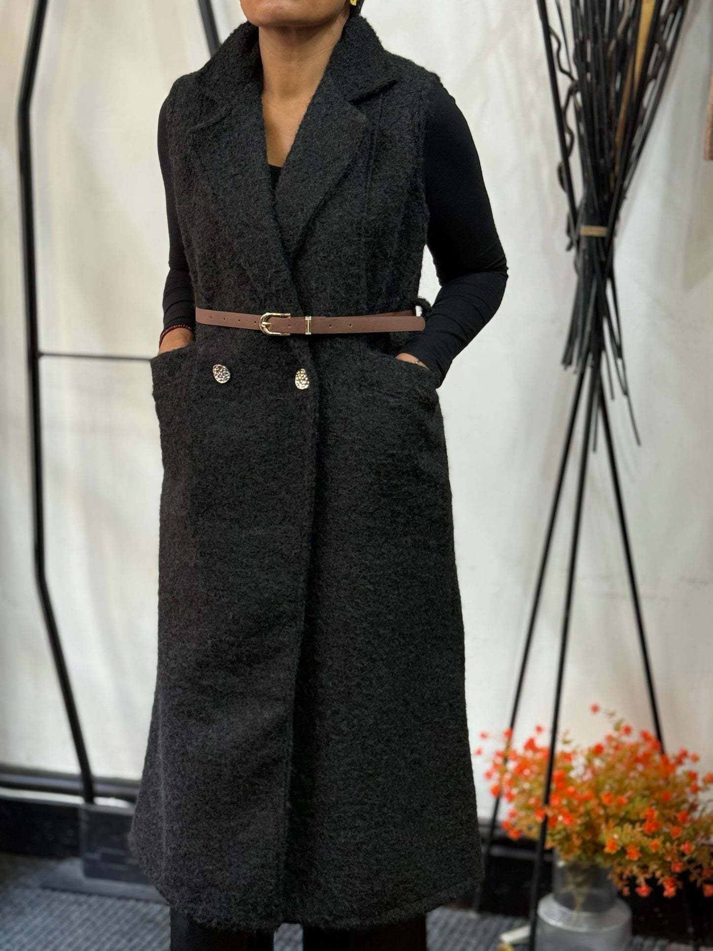 JADA- S/LESS NO WOOLBELTED JACKET -🖤BLACKFRIDAYWKEND-££OFF