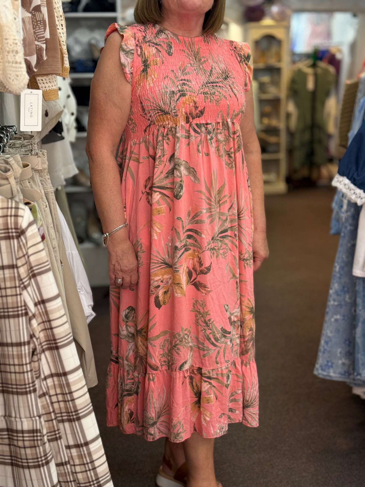 MIA- SHEARED TOP MIDAXI- FLORAL