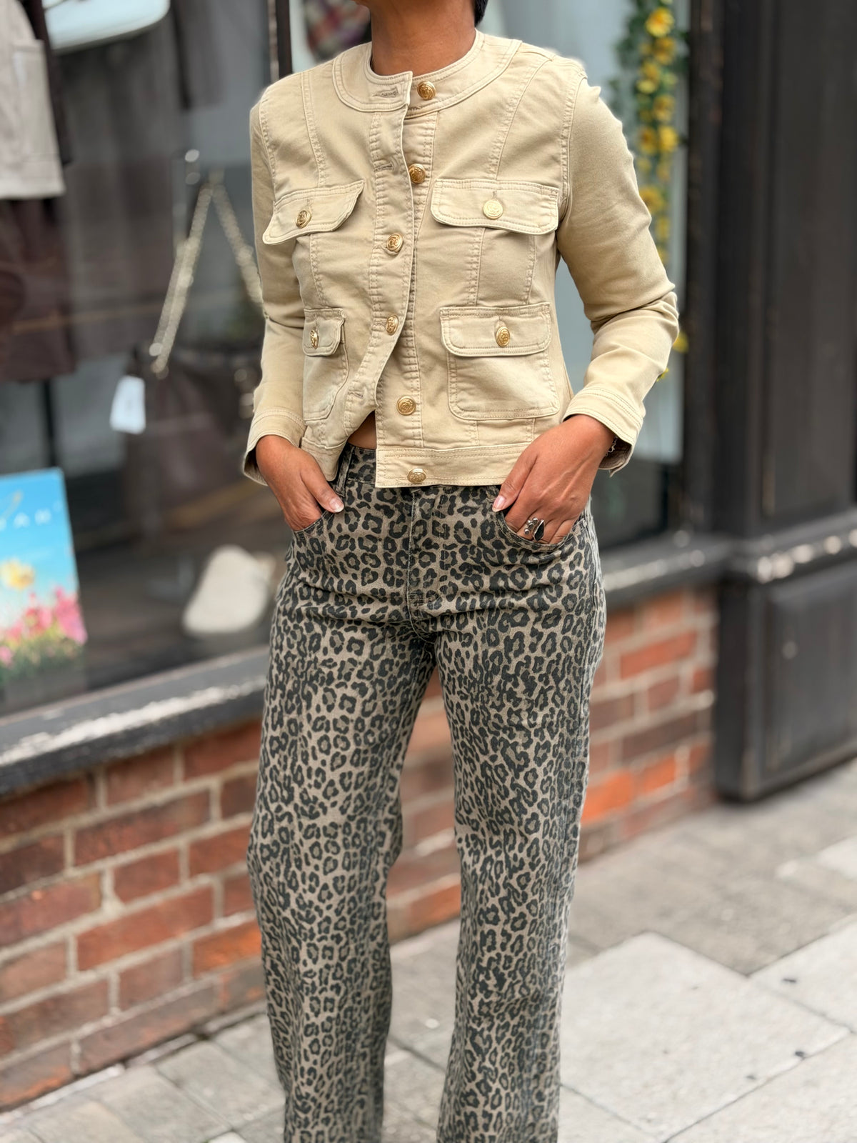SIA-GSMACK BELTED STRAIGHT LEG JEAN-ANIMAL