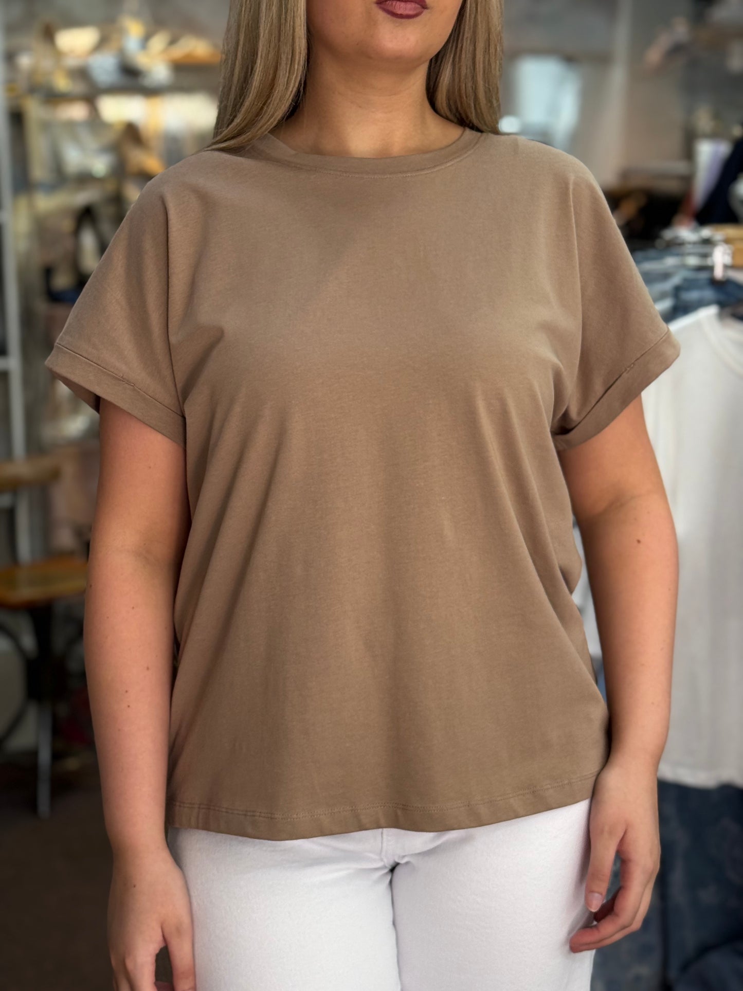 FRANSA-FEBA RNCK TEE-TAUPE