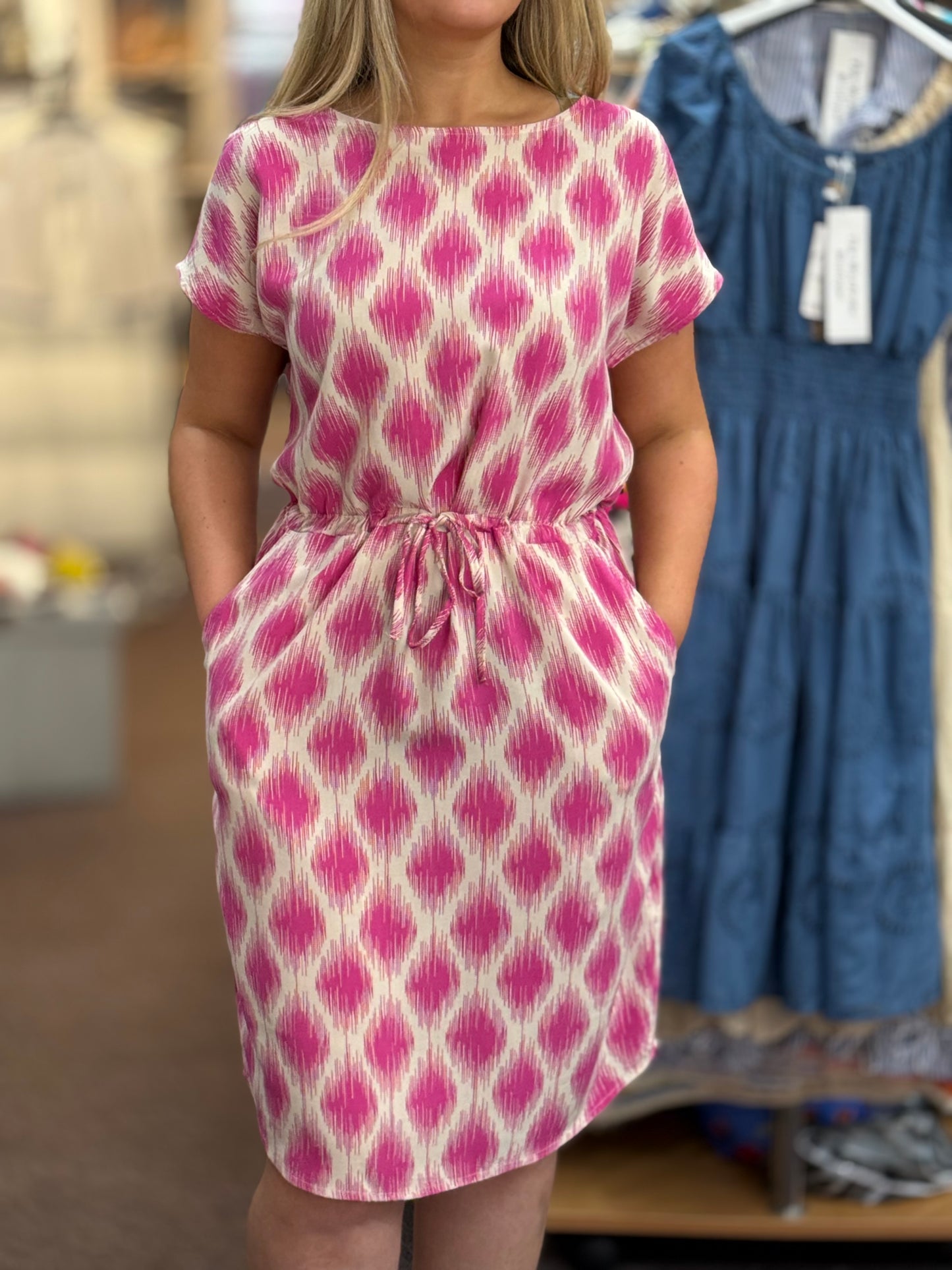 BYOUNG-JOELLA OGEE PRINT PULL DRESS-