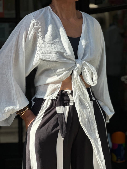 BRIAR- TENCEL TIE FRONT JACKET