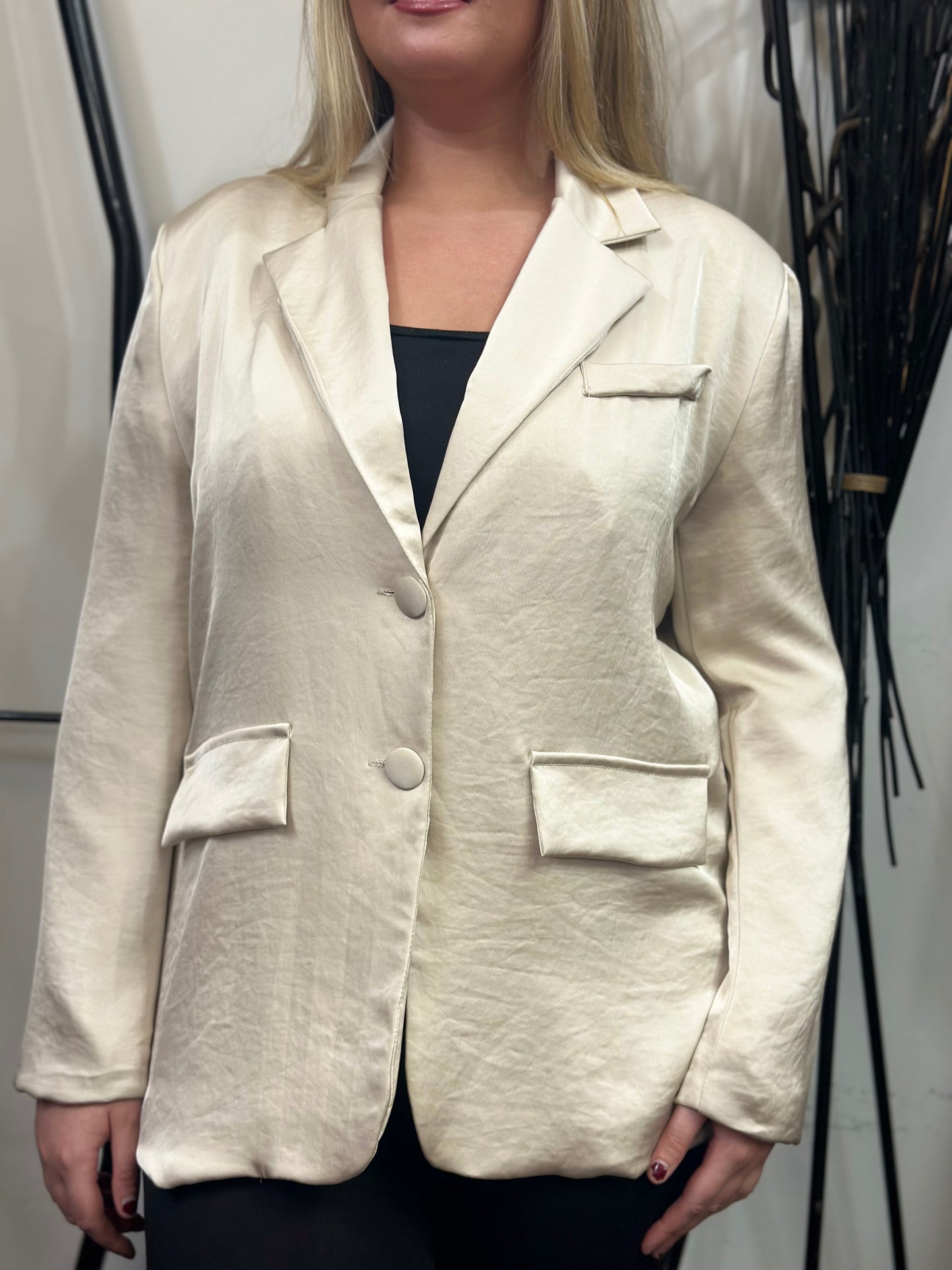 TATE- SATIN LUX BLAZER--🖤 BLACKFRIDAYWKEND-AUTO 10%OFF@CHECKOUT