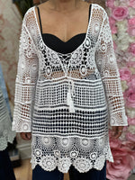 Load image into Gallery viewer, CROCHET TUNIC TIE FRONT
