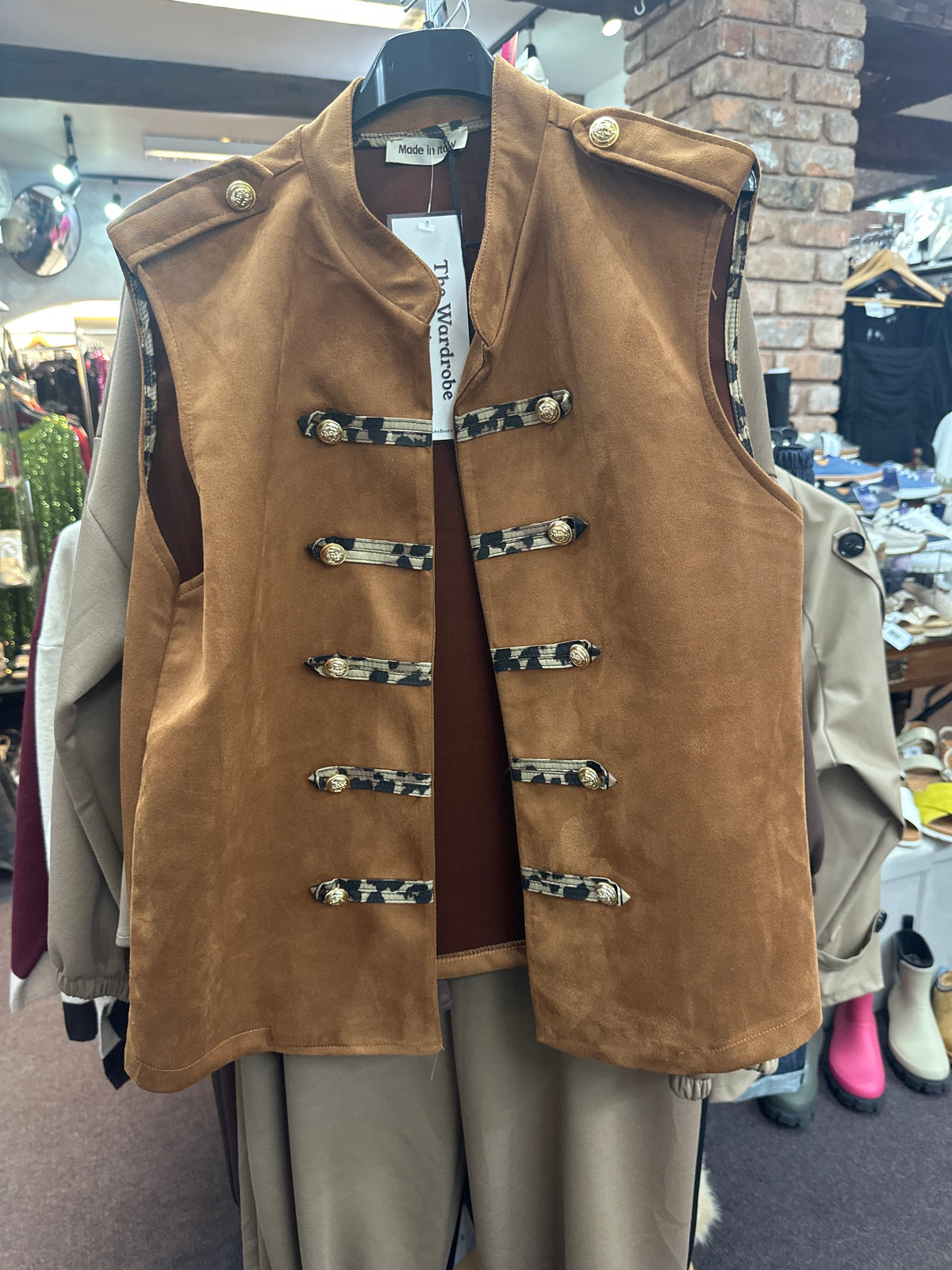 SLOANE-SUEDE MILITARY WASITCOAT