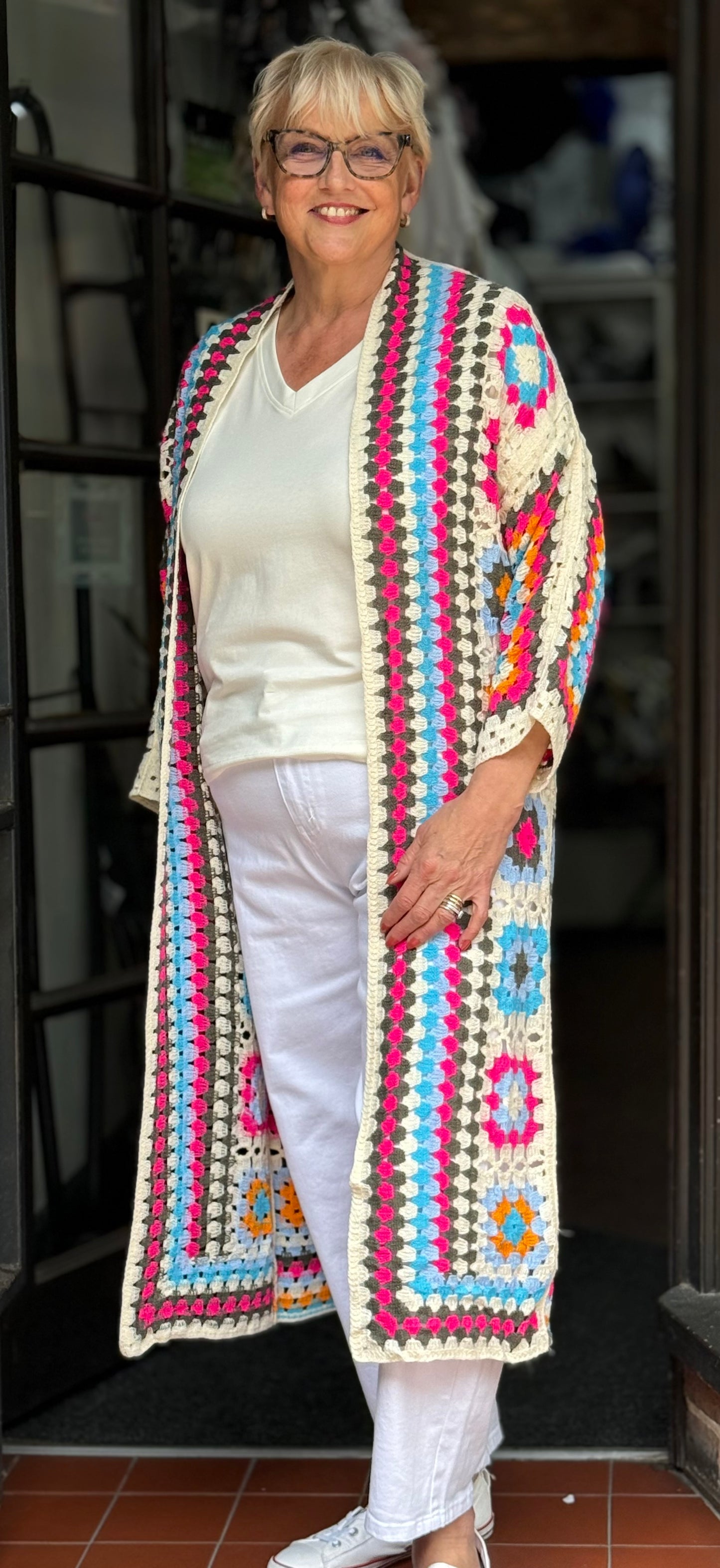 RIA- LONGLINE CROCHET CARDI JKT