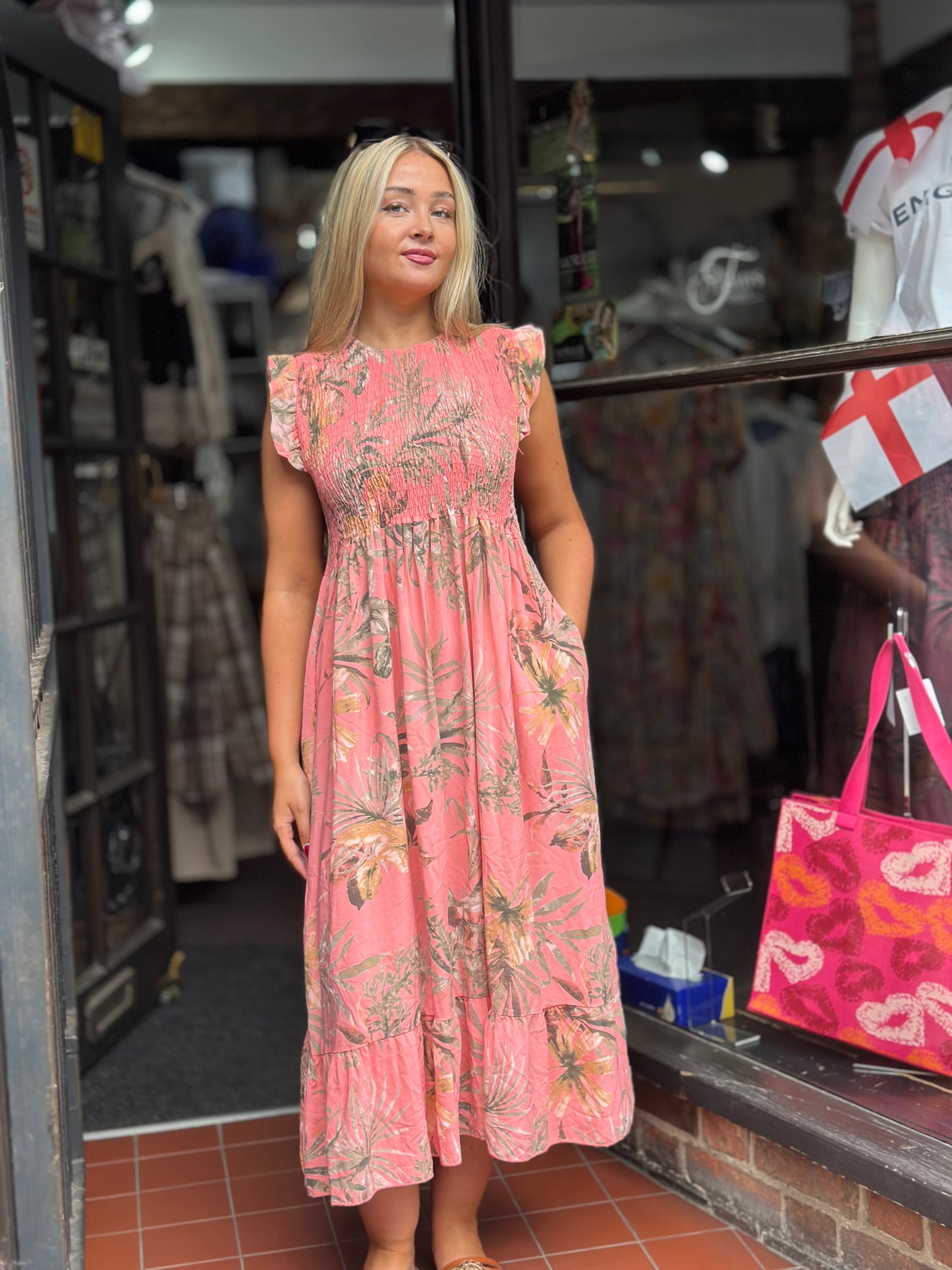 MIA- SHEARED TOP MIDAXI- FLORAL