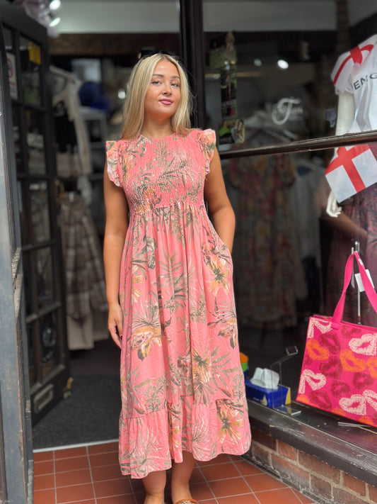 MIA- SHEARED TOP MIDAXI- FLORAL