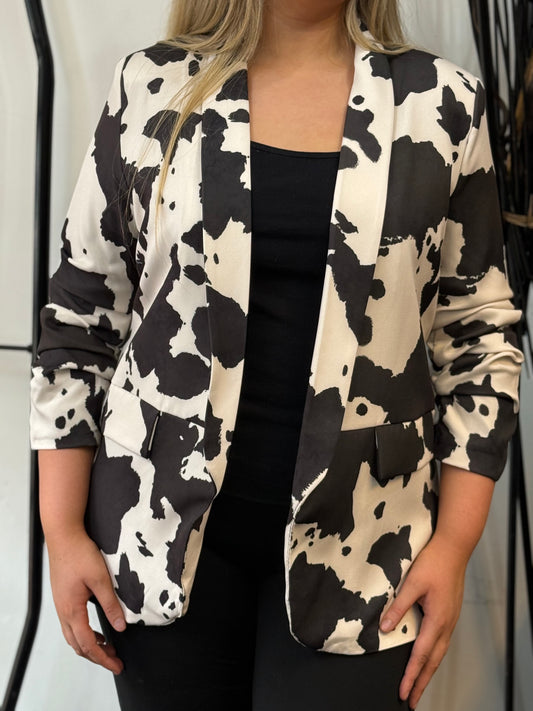 MIMI-KAYLA MOO PRINT BLAZER