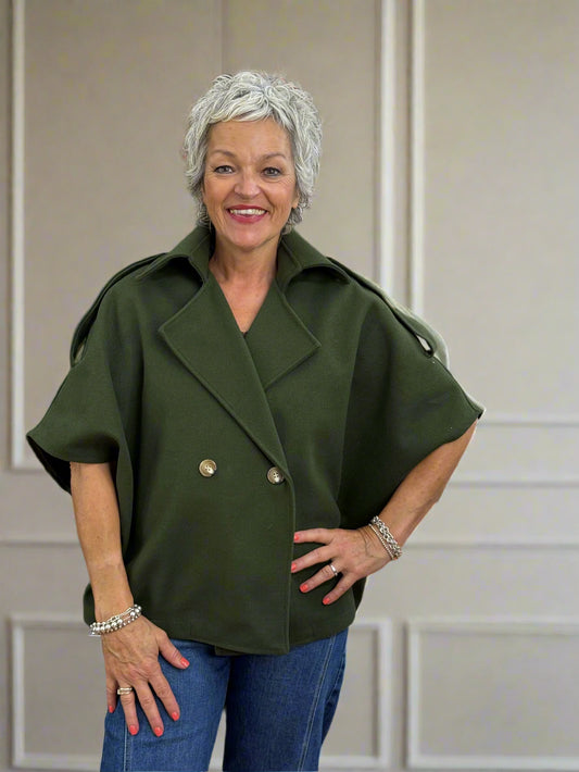 HEIDI - O/S CAPE STYLE JACKET-