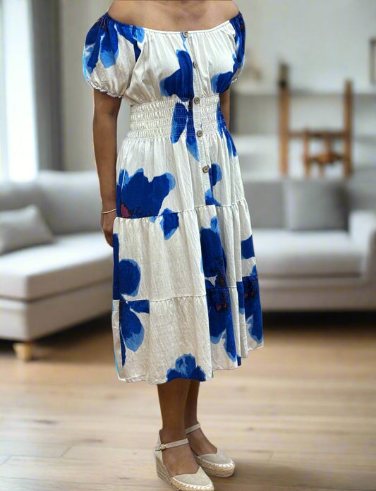 KAT-BARDOT PRINTED MIDI DRESS