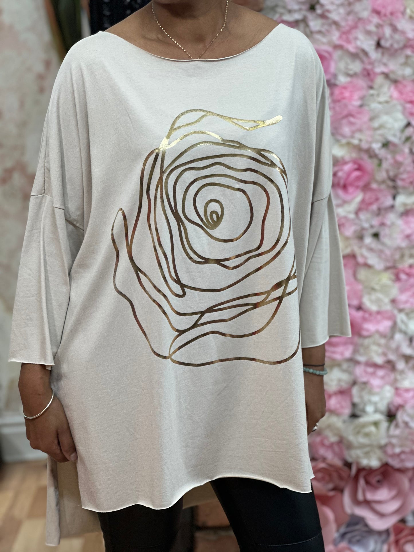 GOLD ROSE L/S TEE TOP