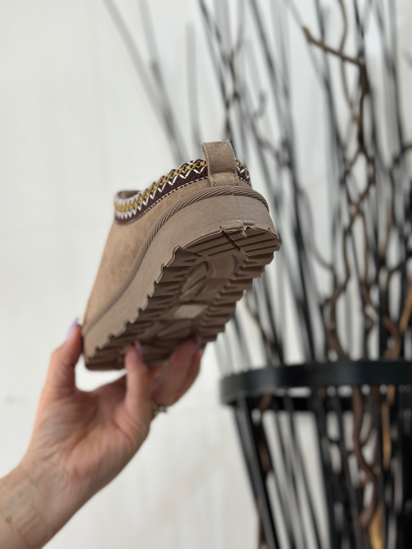 LUNAR-NEPAL EMB BRAID TRIM SLIPPER
