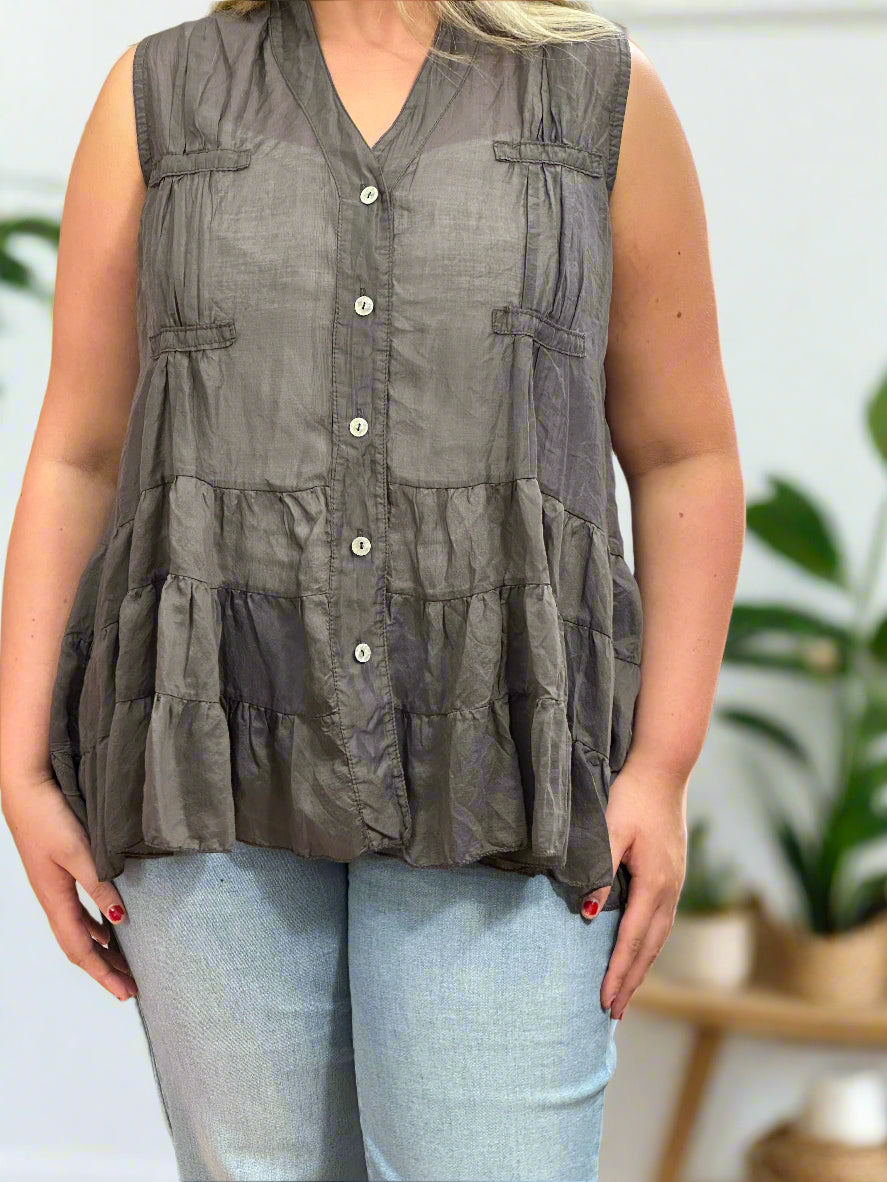 LEXI - S/L TIERED SWING TOP