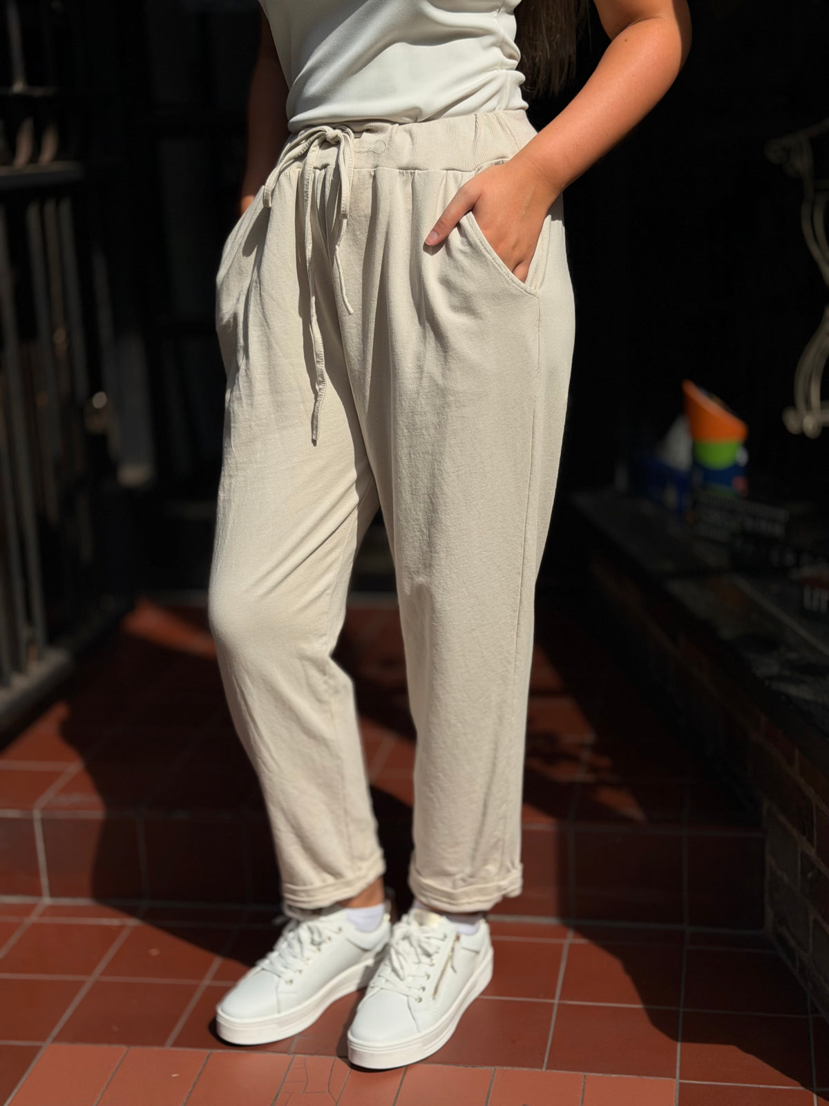 RUBIE- MWBasic D/STRING JERSEY JOGGER