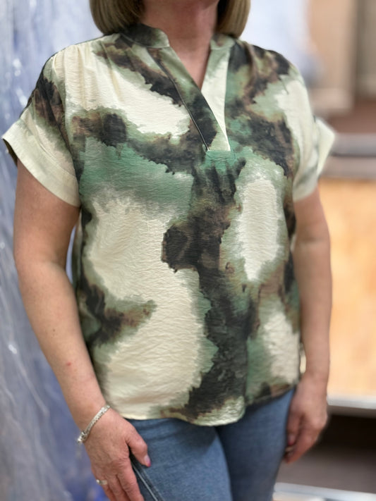 FRANSA AYLA TIE DYE TOP