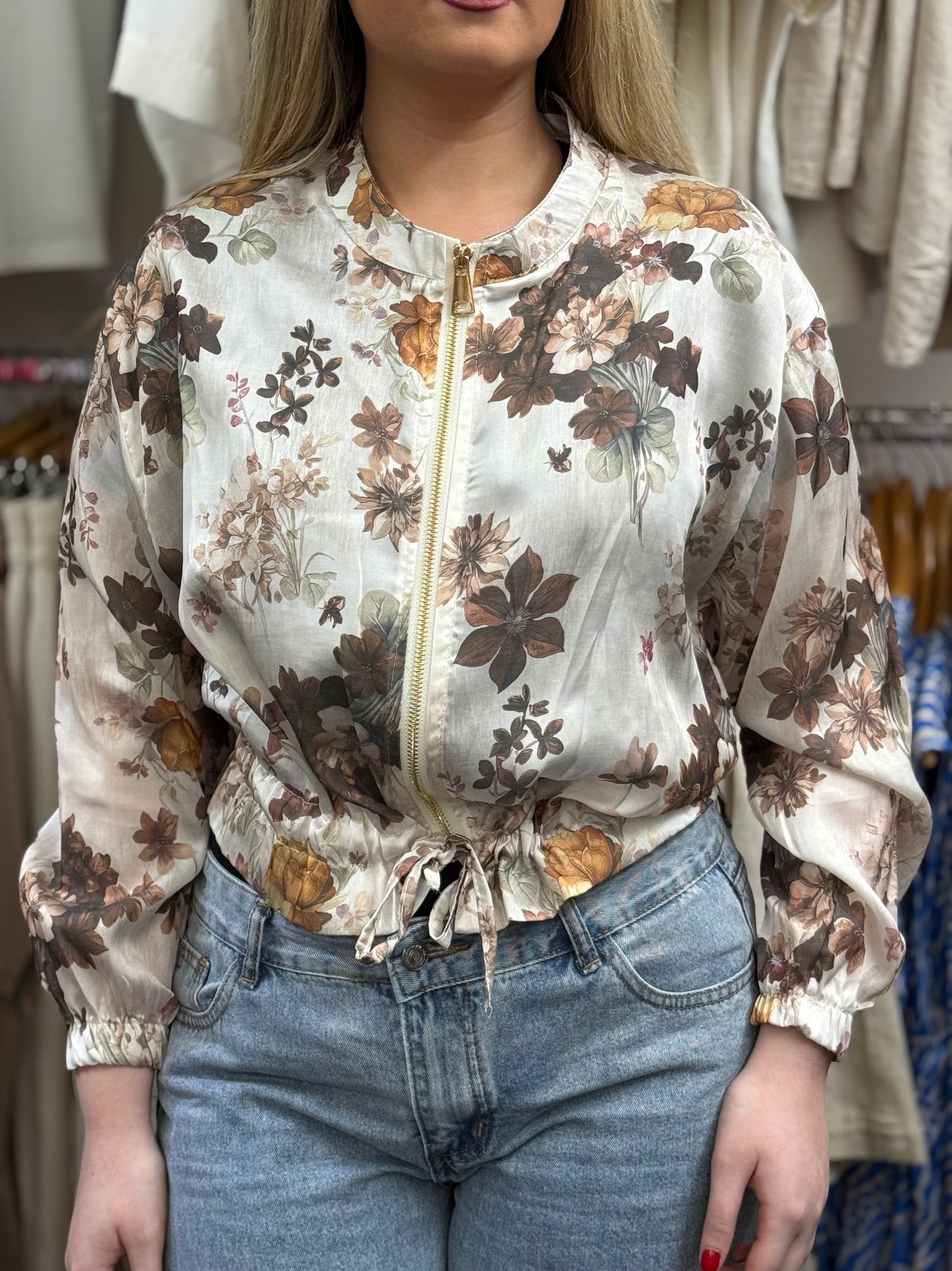 BARI BLOUSON- LILA FLORAL JKT