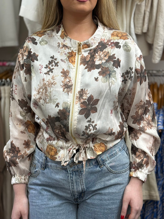 BARI BLOUSON- LILA FLORAL JKT