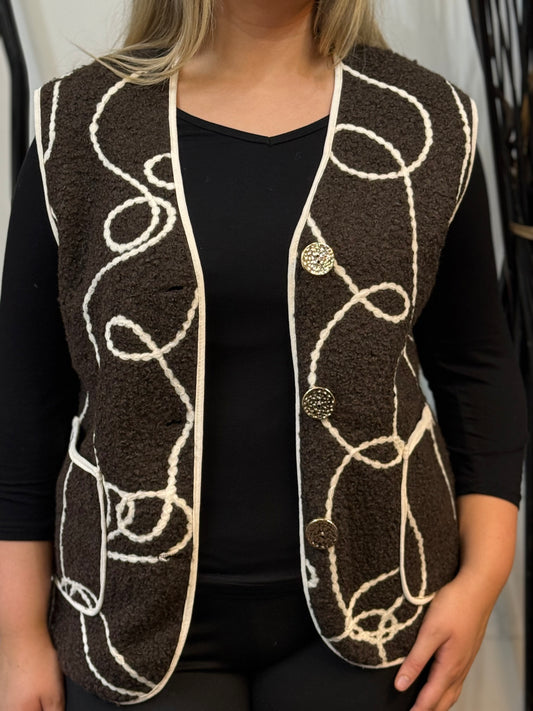 BRETT- BOUCLE SWIRL WAISTCOAT