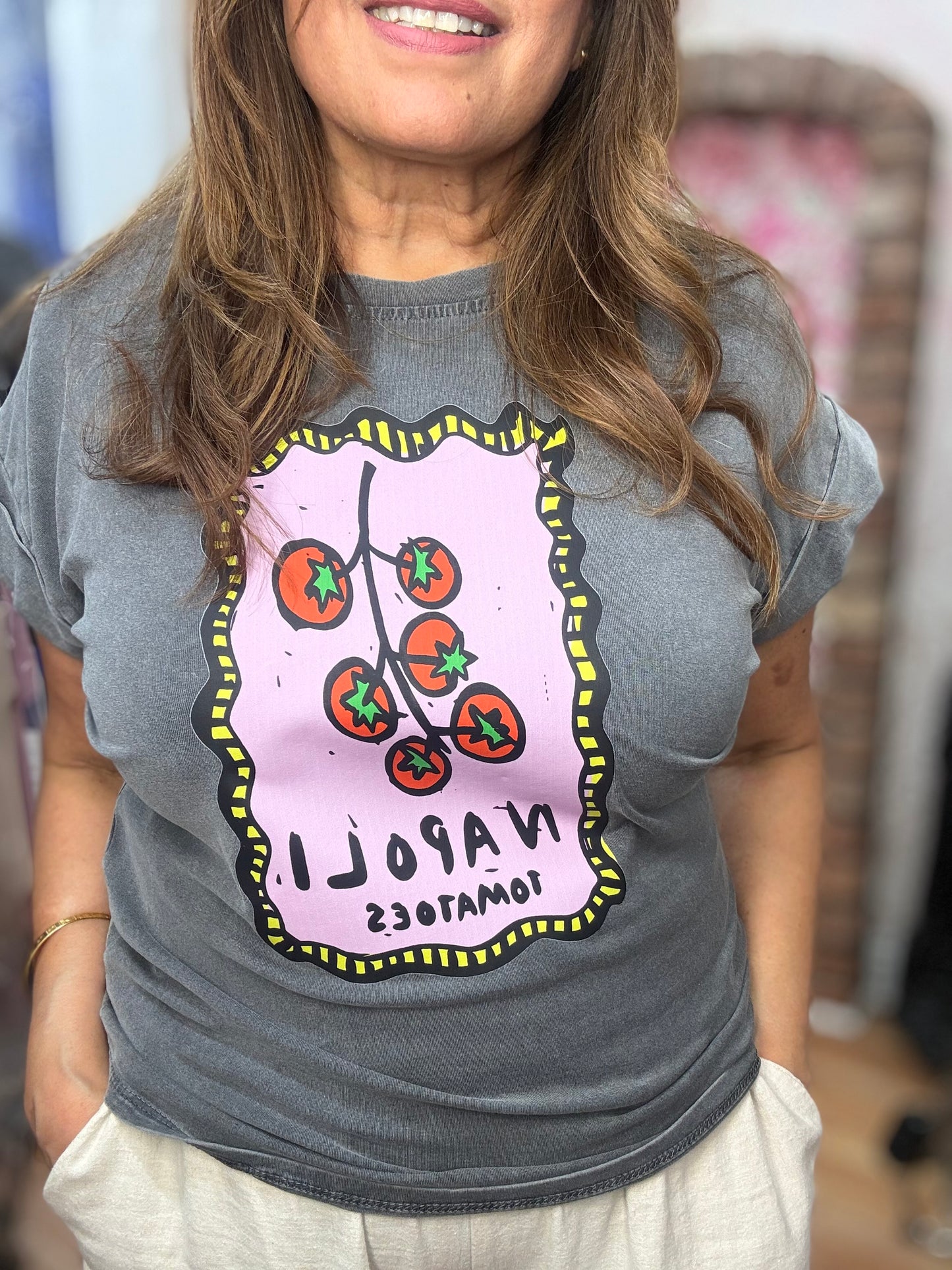 KIZZY-FRUITY SLOGAN TEE