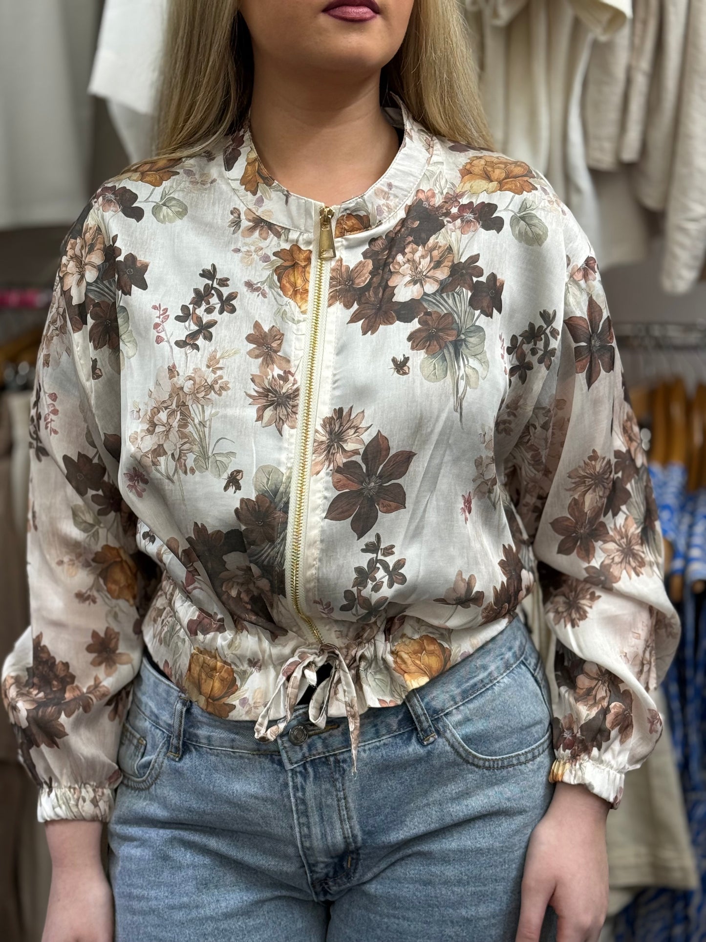 BARI BLOUSON- LILA FLORAL JKT