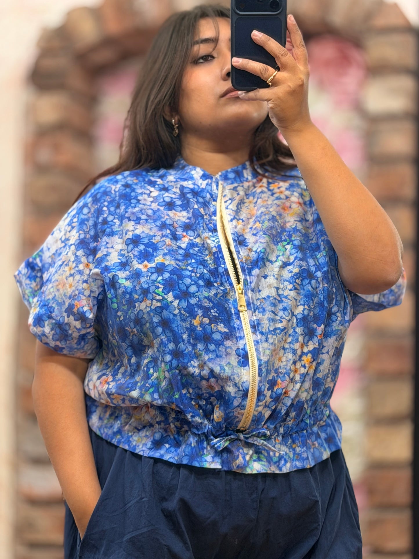 BARI-HARRIET S/SLV FLORAL BLOUSON JACKET